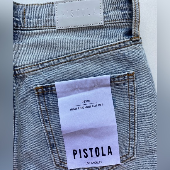 NWT Pistola Devin High Rise Mom Cut Off in St Tropez - Picture 8 of 8